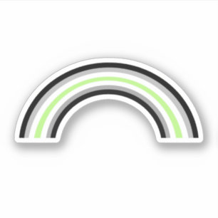 Sticker Arc en arc-en-ciel Agender