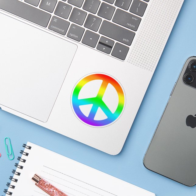 Sticker arc-en-ciel (Ordinateur portable avec iPhone)
