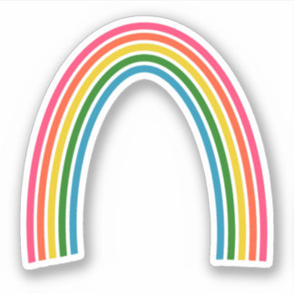 Sticker Arc en ciel adorable