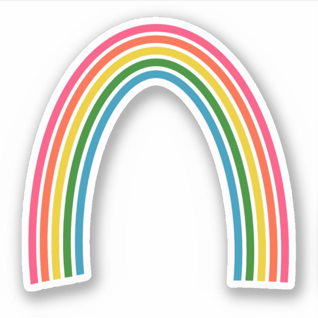 Sticker Arc en ciel adorable (Devant)