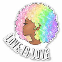 arc-en-ciel afro LGBTQ l'amour est l'amour fierté