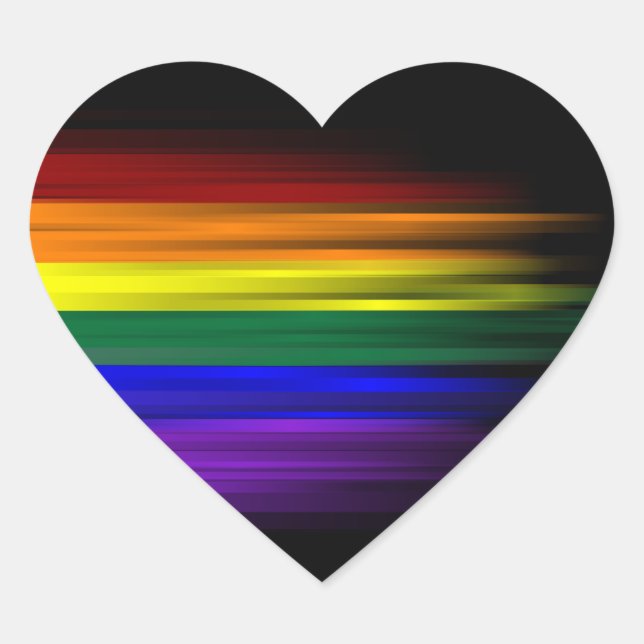 Sticker Arc-en-ciel (coeur) (Devant)