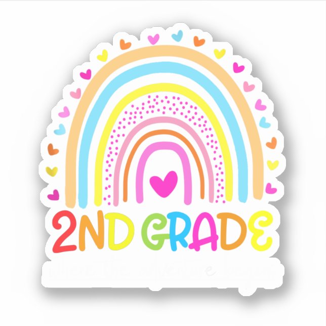 Sticker Arc En Ciel De 2E Année Où L'Aventure Commence (Devant)