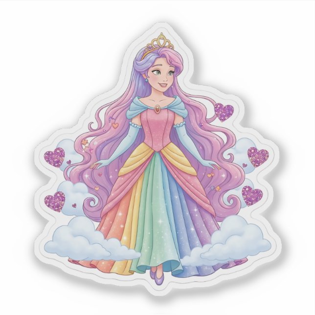 Sticker Arc en ciel de la princesse des rêves (Devant)