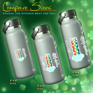 Sticker Arc-en-ciel Lucky avec feuille d'autocollants de n