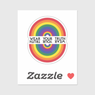 Sticker Arc-en-ciel minimaliste Moderne Déclaration coloré