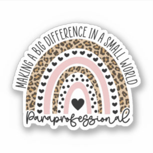Sticker Arc-en-ciel paraprofessionnel, Cadeau de l'enseign
