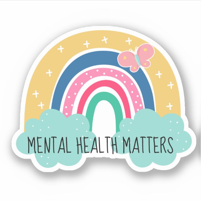 Sticker arc-en-ciel pour les questions de santé me (Devant)