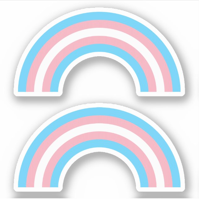 Sticker Arc-en-ciel Trans Pride (Devant)
