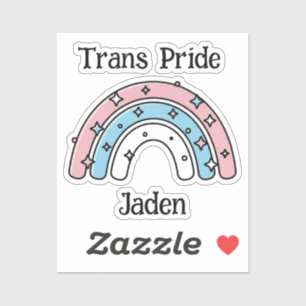 Sticker Arc-en-ciel Transgenre Personnalisé LGBTQIA+