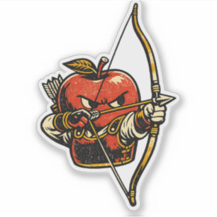 Sticker Archer de Pomme — Fruit Amusant Archer Japonais Vi