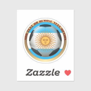 Sticker Argentine Soccer Ball Sports