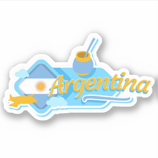 Sticker argentine Vinyl Travel (Devant)