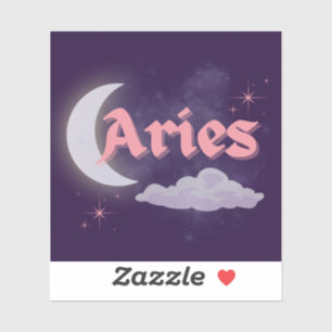 Sticker Aries Céleste esthétique Dreamy Moon Cloud Stars