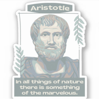 Sticker Aristote Portrait Et Citation