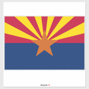 Sticker Arizona Drapeau : Réglage de Star Sun, État du cui