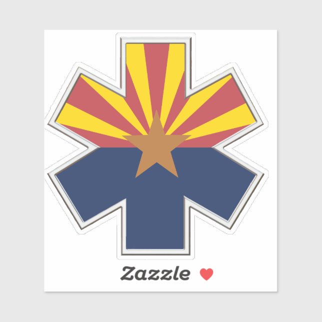 Sticker Arizona EMS Étoile de la Vie (Feuille)