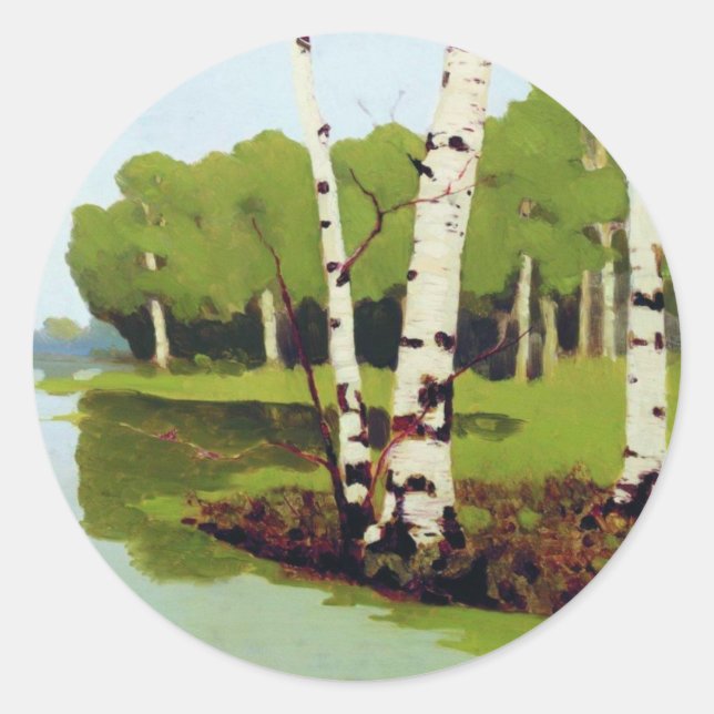 Sticker Arkhip Kuindzhi Landscape Fine Art Round (Devant)