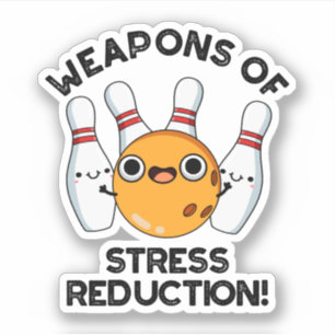 Sticker Armes De Stress Réduction Drôle Pun De Bowling