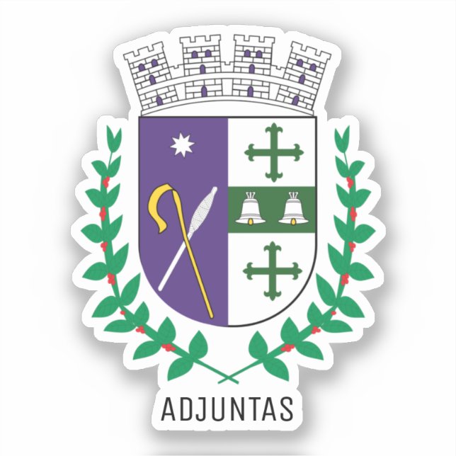 Sticker Armoiries d'Adjuntas, Porto Rico (Recto)