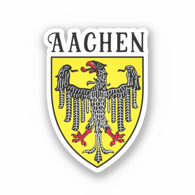 Sticker Armoiries d'Aix-la-Chapelle, Allemagne (Recto)