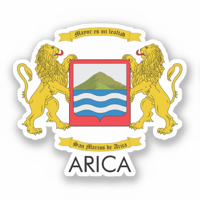 Sticker Armoiries d'Arica, Chili (Recto)