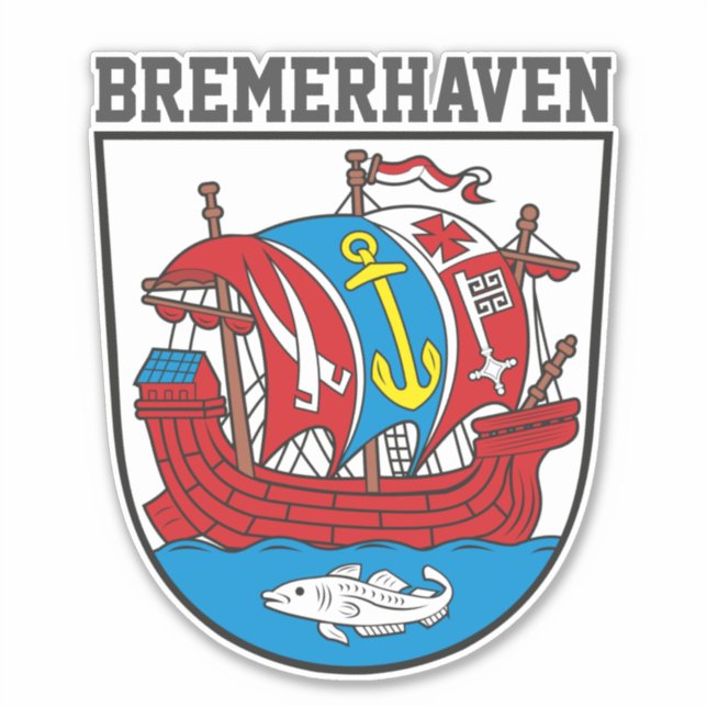 Sticker Armoiries de Bremerhaven, Allemagne (Devant)
