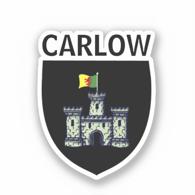 Sticker Armoiries de Carlow (ville), République d'Irlande (Recto)