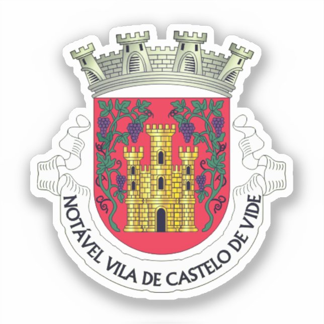 Sticker Armoiries de Castelo de Vide, Portugal (Recto)