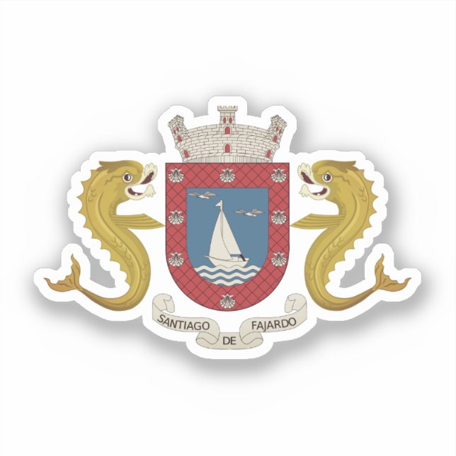 Sticker Armoiries de Fajardo - PORTO RICO (Recto)