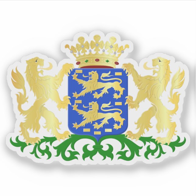 Sticker Armoiries de Friesland, la Pays-Bas (Devant)