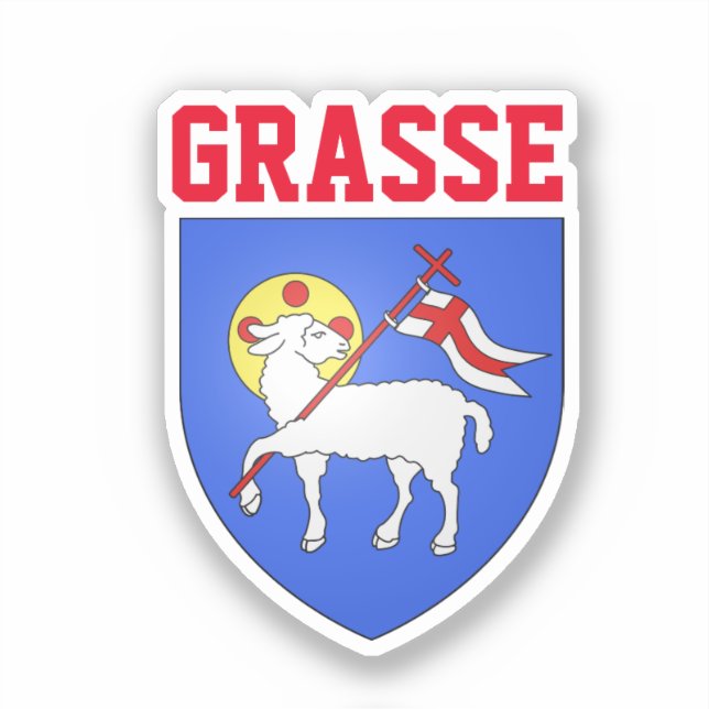 Sticker Armoiries de Grasse - Alpes-Maritimes (FR) (Recto)