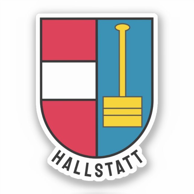 Sticker Armoiries de Hallstatt - AUTRICHE (Recto)