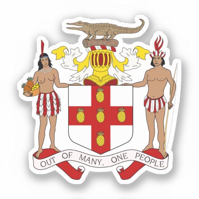 Sticker Armoiries de Jamaïque (Recto)