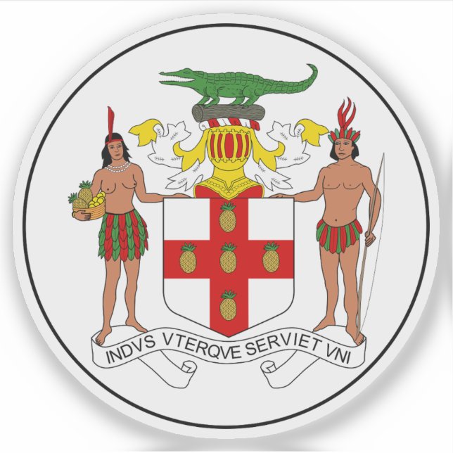 Sticker Armoiries de la Jamaïque (1957-1962) (Devant)