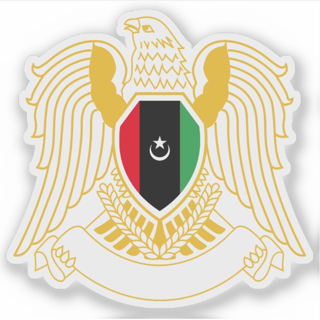 Sticker Armoiries de la Libye utilisées par Haftar (Devant)