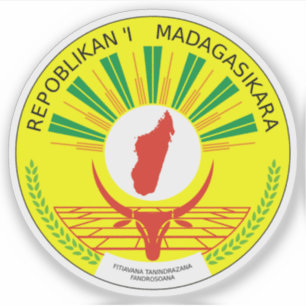 Sticker Armoiries de la République de Madagascar