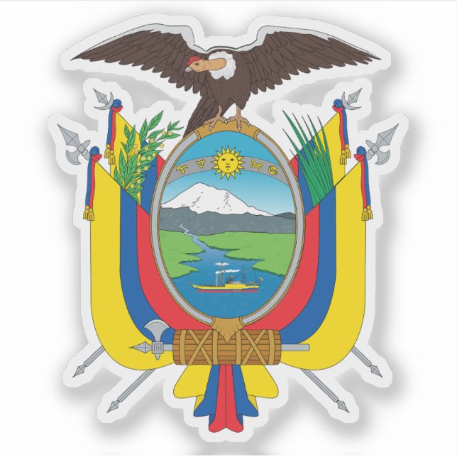 Sticker Armoiries de la République d'Équateur (Devant)