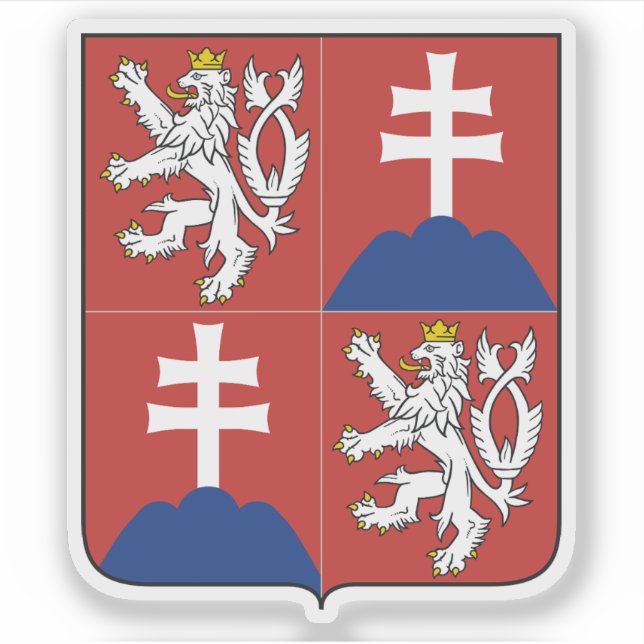 Sticker Armoiries de la Tchécoslovaquie (1918-39,1945-92) (Devant)
