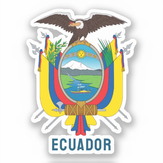 Sticker Armoiries de l'Équateur (Recto)