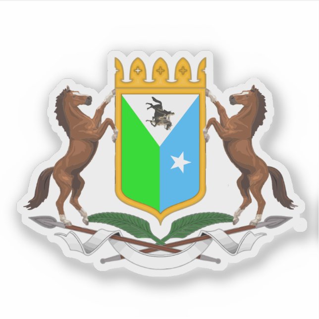 Sticker Armoiries de l'État du Nord-Est, Somalie (Devant)