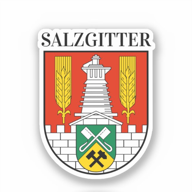 Sticker Armoiries de Salzgitter, Allemagne (Recto)