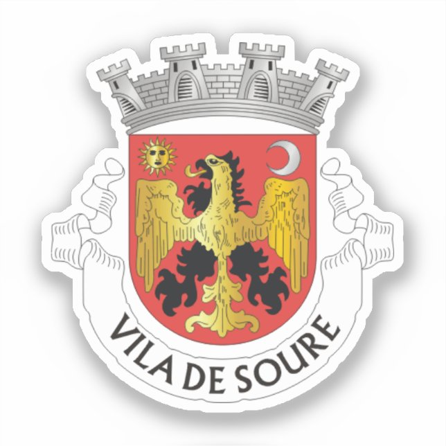 Sticker Armoiries de Soure, Portugal (Recto)