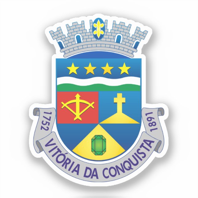 Sticker Armoiries de Vitória da Conquista (BRÉSIL) Clas (Recto)