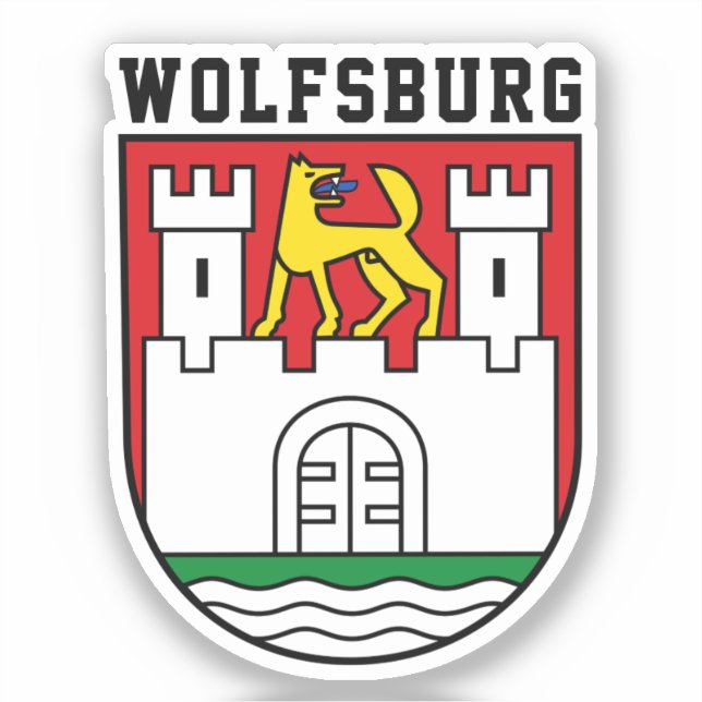 Sticker Armoiries de Wolfsburg, Allemagne (Recto)