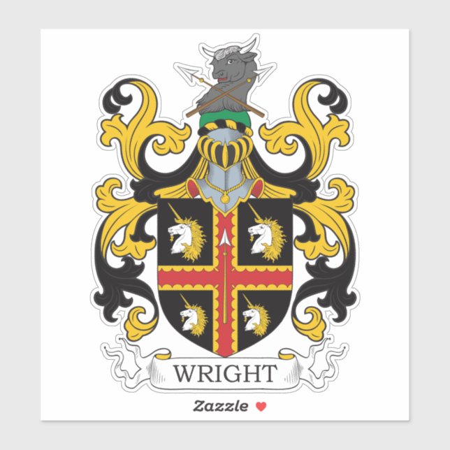 Sticker Armoiries de Wright (Feuille)