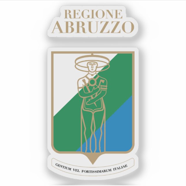 Sticker Armoiries des Abruzzes, Italie (Devant)