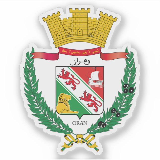 Sticker Armoiries d'Oran, Algérie (Devant)