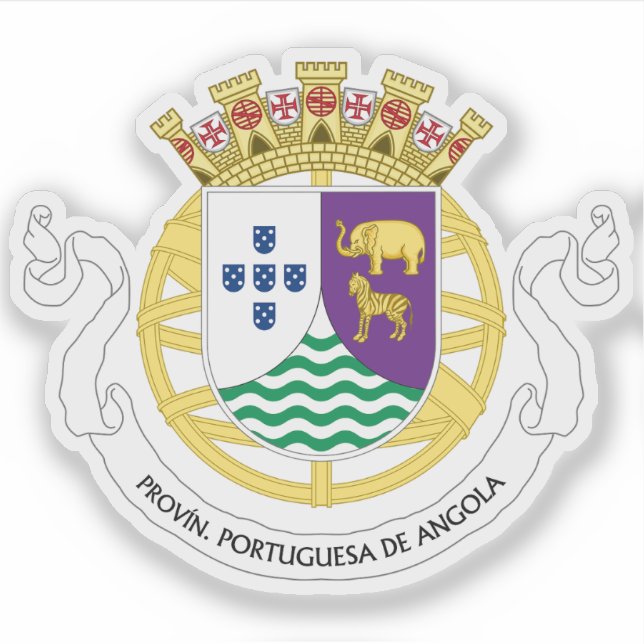 Sticker Armoiries du Portugal Angola (1951-1975) (Devant)