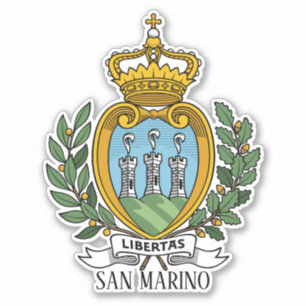 Sticker Armoiries Du Saint-Marin Patriotique